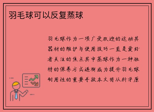 羽毛球可以反复蒸球